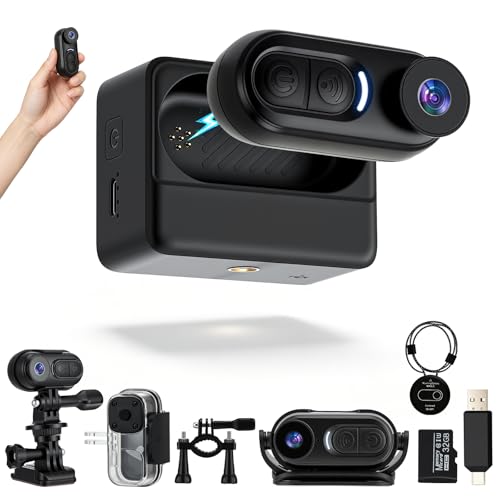 mini bodycam with 125° Wide Angle – 600mAh Camera + 2500mAh Charging Case