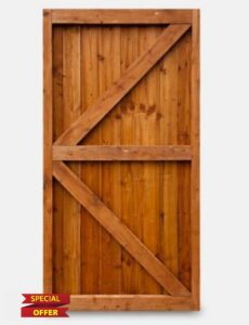 Super Heavy Duty Wooden Garden Gate Made to Measure – Pressure Treated Timber Featheredge Closeboard Pedestrian Gate (Height 177cm x Width 89cm)