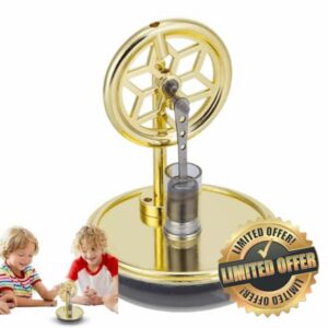 Engine Model Kit – Electricity Generator Low Temperature Device | Educational Science Stirling Toy | Physics Enthusiasts Desktop Decoration | Home Office Mechanical Gadge