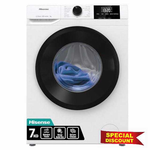 Hisense WF1G7021BW Freestanding 7 KG-Front Load Durable Inverter Washing Machine