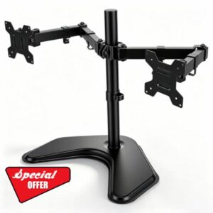 Stable Freestanding Dual Monitor Stand