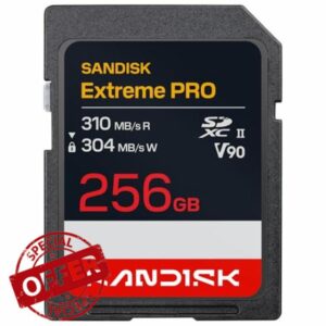 SANDISK Extreme PRO SD UHS-II V90 Card 256GB (read speeds up to 310MB/s