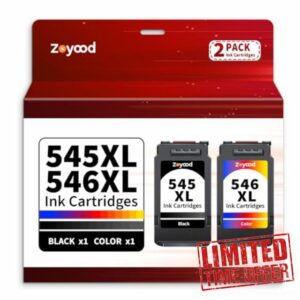 545XL 546XL Ink Cartridges Compatible with Canon PG-545XL Black CL-546XL Colour Ink Cartridge Multipack PG545 CL546 for Pixma TS3355 TS3350 TS3150 MG3050 MG2550S MG2950 TR4550 TR4551 TR465