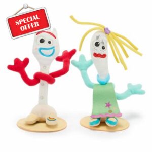 Disney Store Official Forky and Karen Beverly Magnetic Mini Shoulder Soft Toy Set – Toy Story 5 Plush Figures 20 x 18 x 16 cm