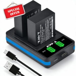 2Pcs NP-W126 NP-W126S Battery and Charger for Fujifilm X-M5
