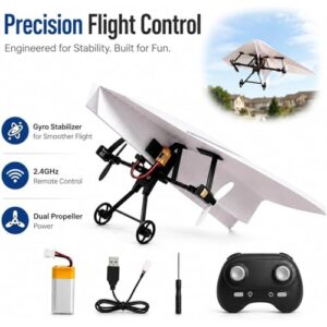 Electric Remote Control Plane with Gyro Stabilizer