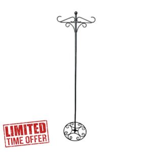 Shepherds Hook Stand Floor Stand Lawn Porch Deck Standing Pole Holder Garden Hook for Hanging Plant Baskets Flowerpot Wreath