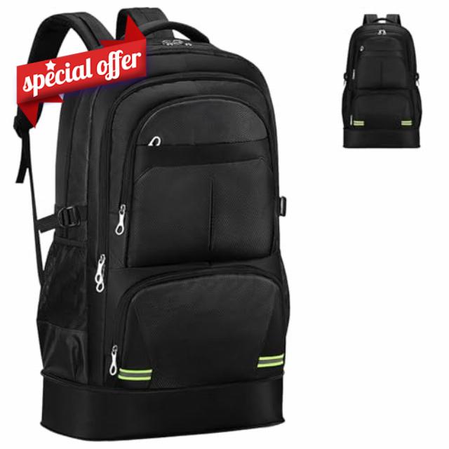 Hiking Backpack 65L Travel Backpack Water Resistant Lightweight Rucksack for Men Women