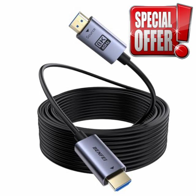 BENFEI 8K HDMI 2.1 Fiber Optic Cable 30M - 8K@60Hz