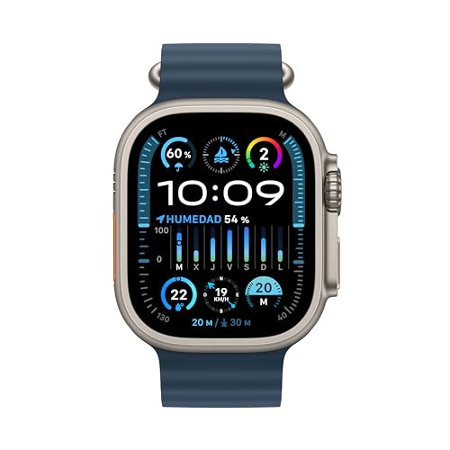 49MM] Titanium Case with Blue Ocean Band - One Size(Renewed)
