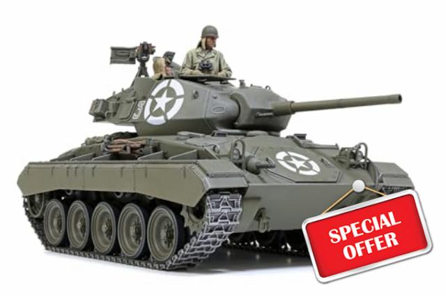 Tamiya 35391 1:35 US M24 Chaffee Euro Theater Model Kit Hobby Military Plastic Standing Model