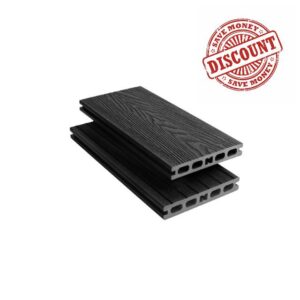 Tuda Grass Direct Composite Decking Board 4.8m – Premium Co-Extrusion Woodgrain Effect - Charcoal