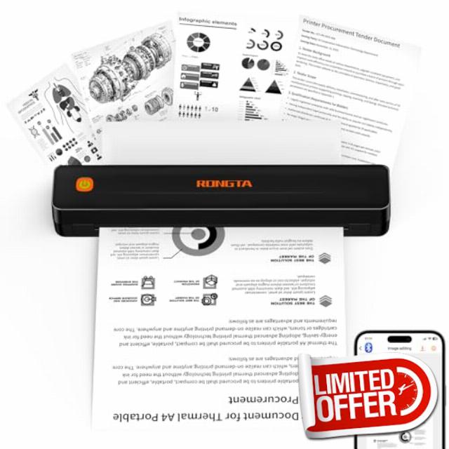 Rongta F11 Thermal Portable Printer Wireless for Travel