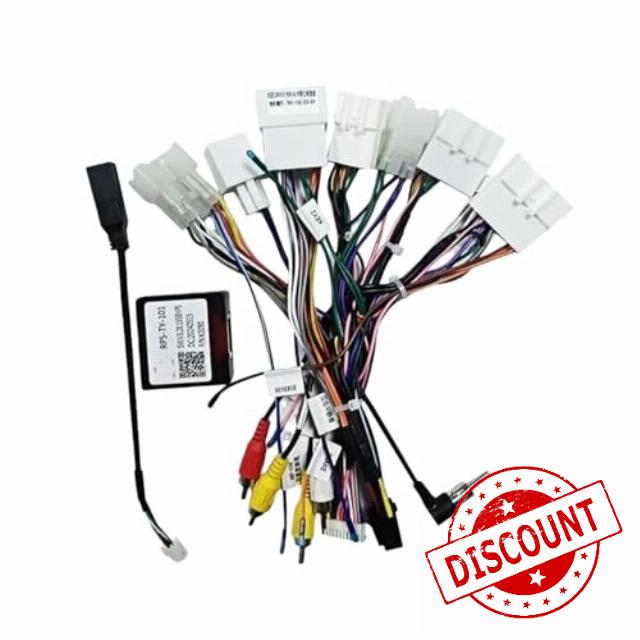 Android Radio Box Compatible With Toyota RAV4 C-HR Highlander Levin Corolla Camry Reiz Hilux 16 Pin Wiring Harness Plug Power Cable