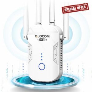 2026 Newest1 WiFi Booster Range Extender 1200Mbps WiFi Extender Booster Dual Band 5GHz & 2.4GHz Wireless Internet Booster/Hotspot with Wider Coverage
