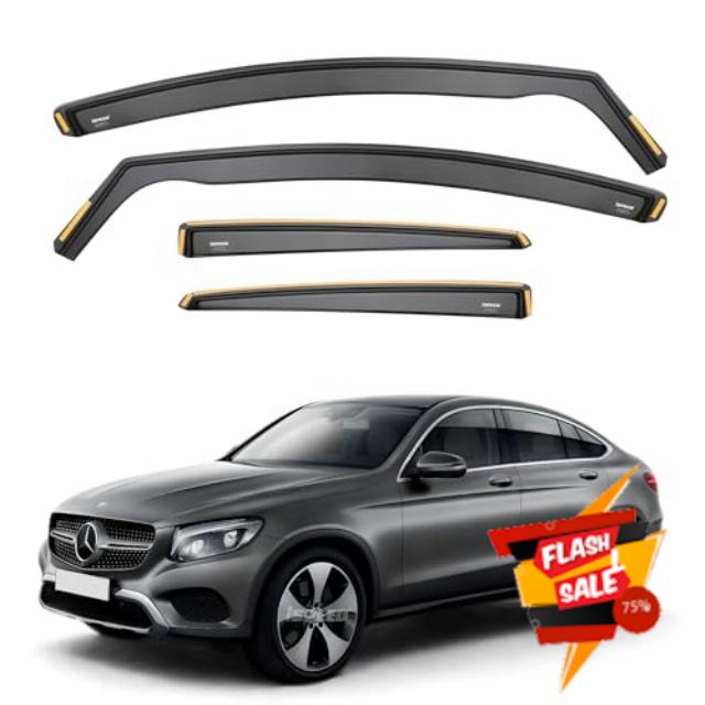 ISPEED Wind Deflectors For Mercedes GLC Coupe MK1 2016-2023 4pc Set | Keep Your Car Ventilated In Rain & Wind