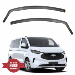 ISPEED Wind Deflectors For Ford Transit/Tourneo Custom MK2 2023-2027 2pc Set | Keep Your Car Ventilated In Rain & Wind