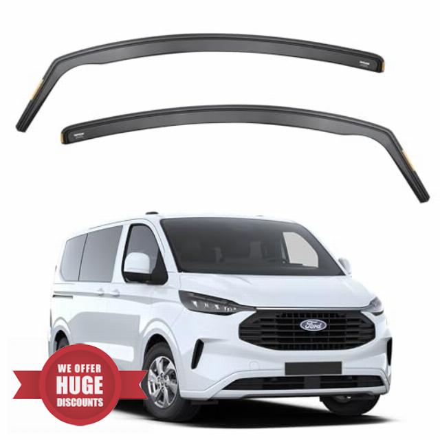 ISPEED Wind Deflectors For Ford Transit/Tourneo Custom MK2 2023-2027 2pc Set | Keep Your Car Ventilated In Rain & Wind