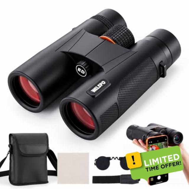 WELSPO 10x42 ED Binoculars for Adults