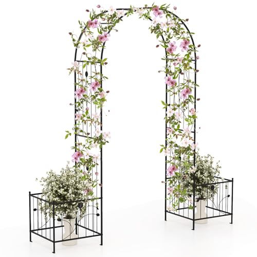 Outdoor Garden Arbor Pergola with Arch/Flat Top