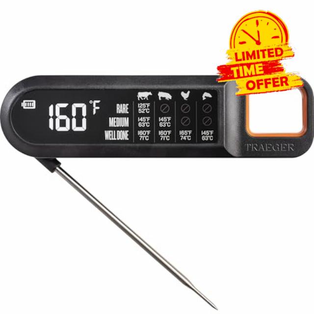 Traeger Grills Instant Read Meat Thermometer – Ultra-Fast Readings