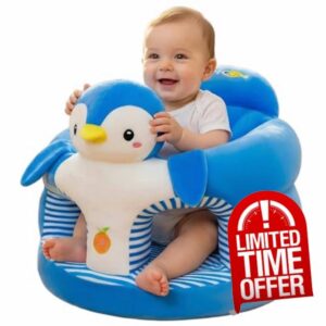 Baby Sit Me up Seat Cartoon Penguin Baby Sitting Support for Babies 0-36 Months Soft Toddler Chair for Bedroom