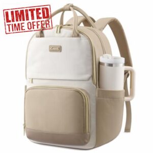LOVEVOOK Laptop Backpack for Women with Secure Side Tumbler Holders