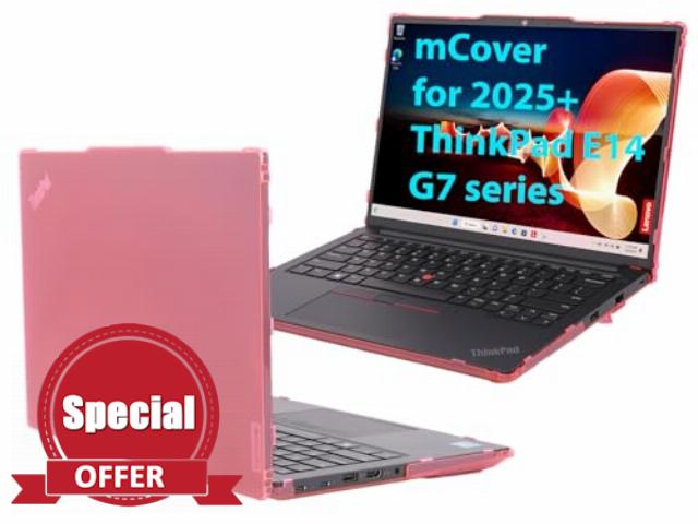 mCover Hard Case ONLY Compatible for 2025-2027 14" Lenovo ThinkPad E14 Gen 7 Windows Notebook PC (with 180° Hinge