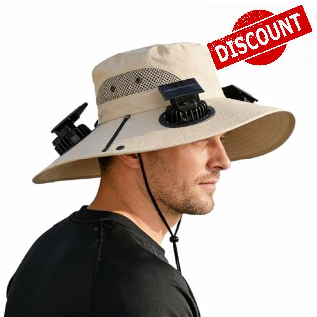 Fan Hat Solar Powered