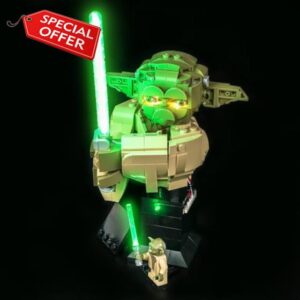 LocoLee LED Light Set Compatible with LEGO 75438 Yoda Bust Lighting Kit Compatible with LEGO 75438 Building Blocks Model Only Lights Set