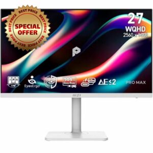 MSI PRO MAX 271QPHW E14 27-Inch WQHD 2560x1440 Computer Monitor