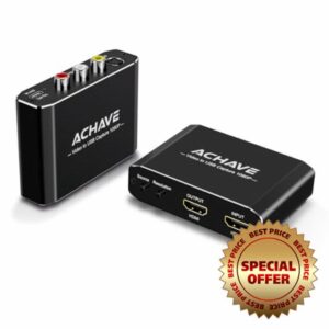 ACHAVE Video to USB Audio Video Capture & Live Streaming Device with HDMI Output - Input HDMI