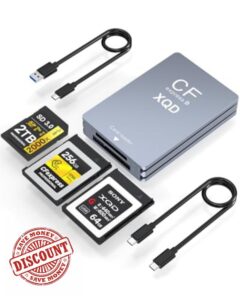 CFexpress Type B/XQD/SD Dual-Slot Memory Card Reader