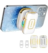 Basics Magnetic Phone Cooler, Low Noise USB Cooling Fan with Smart Temp Control, RGB Light, Magne...