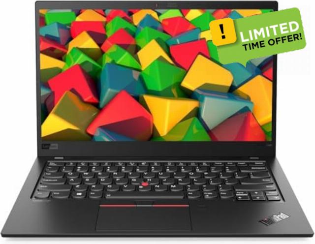 Lenovo ThinkPad X1 Carbon Gen 8 14" Laptop - Intel Core i5 10th Gen CPU - 8GB RAM - 256GB SSD - Windows 11 Pro (Renewed)