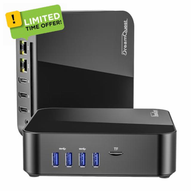 DreamQuest Ultra Fast Mini PC Windows 11 Pro Preinstalled