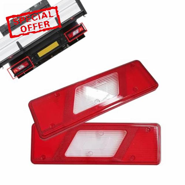 Rear Tail Light Lamp Lenses Pair (Right & Left) - Compatible with Ford Transit Mk8 Tipper/Pick-up 2014 Onwards BK3113293AA
