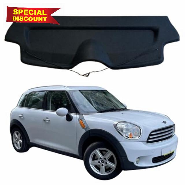 Mini Countryman R60 2010-2016 Compatible Car Parcel Shelf | Sturdy Boot Cover with Cord for Extra Storage | Space Saving Car Accessories | Black