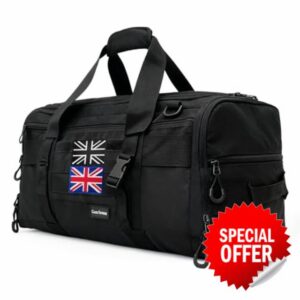 50L Gym Bag with British Flag - Tactical Holdall for Men