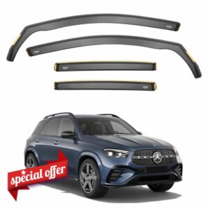 ISPEED Wind Deflectors For Mercedes GLE MK2 W167 2018-2026 5-Door SUV 4pc Set (DOES NOT FIT COUPE) | Keep Your Car Ventilated In Rain & Wind