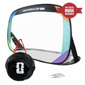 Hy-Pro Officially Licensed FIFA World Cup 2026 Pop Up Goal - Football Goals for Kids - Portable Training Net for Garden & Outdoor Play