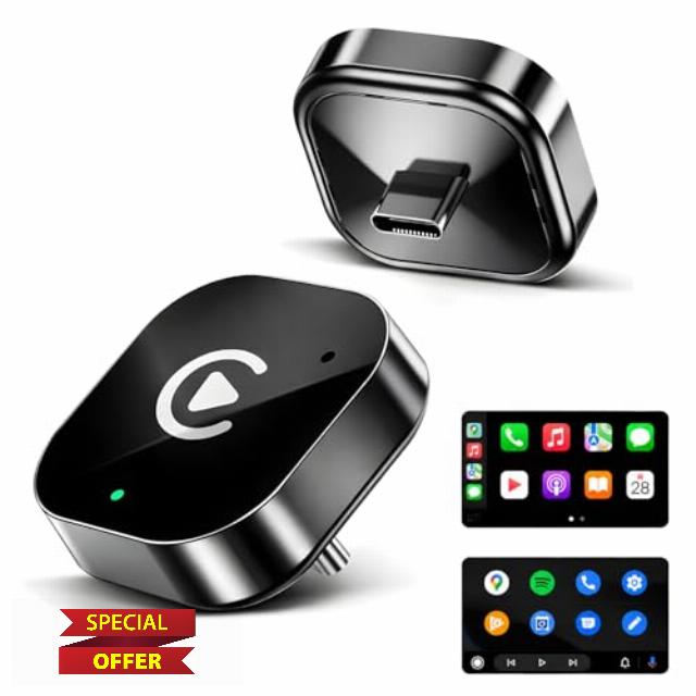 USB C Wireless CarPlay & Android Auto Adapter