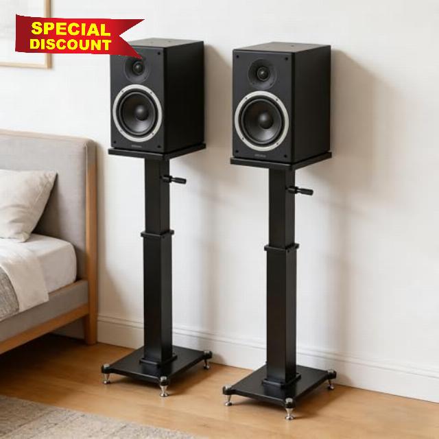 Height Adjustable Speaker Stands Pair