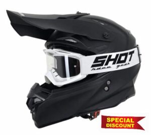 Stealth HS127 Adult Motocross Helmet Matt Black – ECE 22.06 Approved MX Off-Road Helmet with ABS Shell