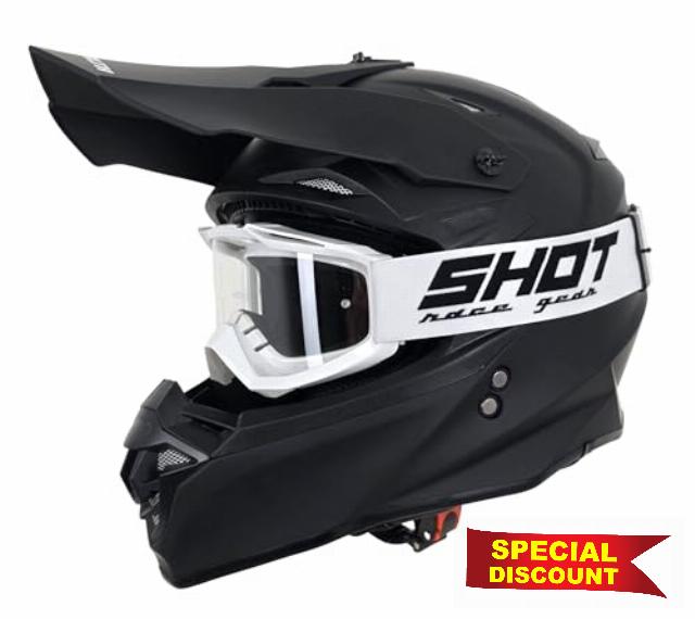 Stealth HS127 Adult Motocross Helmet Matt Black – ECE 22.06 Approved MX Off-Road Helmet with ABS Shell
