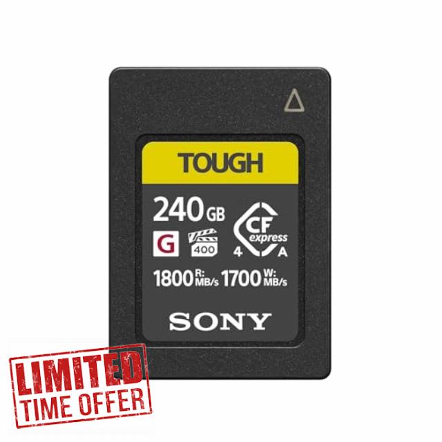 Sony CEA-G Series TOUGH 240GB CFexpress Type A Memory Card – VPG400 Ultra High Speed (Up to 1800MB/s Read & 1700MB/s Write) – Prof 4K/8K Video
