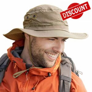 TOP-EX XL/XXL Mens Sun Hat Wide Brim UPF 50+ & Waterproof