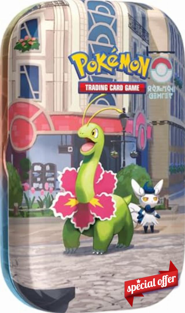 Pokémon TCG: Lumiose City Mini Tin: Meganium & Meowstic (2 booster packs