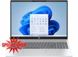 HP OmniBook 5 16" Laptop | AMD Ryzen 5 8540U | 16GB RAM | 512GB SSD | AMD Radeon 740M Graphics | 2K (1920 x 1200) Display | Windows 11 Home | Glacier Silver Aluminum