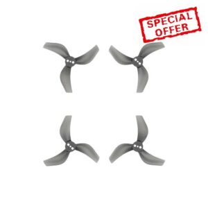 GEPRC Compatible for GEMFAN， GP2219-3 2219 2.2 Inch 3-Blades PC Transparent Black Propeller 1.5mm Shaft